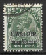 INDIA..." GWALIOR.."....KING GEORGE V...(1910-36..)......9p......SG88b.......CDS....VFU... - Gwalior