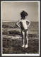 Girl On Beach Old Photo 9x6 Cm #41281 - Anonymous Persons