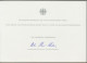 Bund: Minister Card - Ministerkarte Typ IV, Mi-Nr. 1180: " Concord 1683 - Einwanderung Deutscher In Amerika - "  X - Briefe U. Dokumente