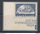 1933 AUSTRIA - W.I.P.A. 50+50 G., N. 430A Carta Con Fili Di Seta - Angolo Di Foglio - MNH**- Firmato Per Esteso Giulio B - Autres & Non Classés