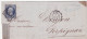 France Lettre Avec Napoleon 20c Oblit� Lyon 1856 Pour Perpignan - 1853-1860 Napoleon III
