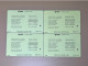 Singapore SMRT TransitLink Metro Train Ticket Card, The Wildlife Collection, Set Of 4 Used Cards - Singapore