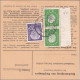 Paketkarte Bramberg über Bamberg 1959 - Lettres & Documents