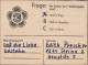 DDR:  1972: Tipschein Aus Steina Nach Berlin - Redaktion Junge Welt, FDJ - Lettres & Documents