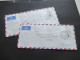 Afrika Sudan 1963 2 Belege Air Mail / Luftpost Firmenumschläge Taha Elsayed El Roubi & Co. Khartoum Sudan Auslandsbriefe - Soudan (1954-...)