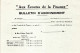 Bulletin D'Abonnement à La Revue  AUX ECOUTES DE LA FINANCE - 1900 - 1949