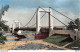ENVIRONS DE ROANNE (42) CPSM  1956 - Le Pont Suspendu D'AIGUILLY- Éd. LA CIGOGNE - Roanne