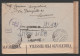 Italie - L. Affr. 25cts Càd SAN REMO DISTRIBUZIONE /20.4.1943/ IMPERIA Pour BRUXELLES - Cachets Et Bande Censure Militai - Marcophilie