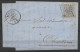 L. Affr. N°17 Lpts "41" Càd BINCHE /13 AOUT 1866 Pour Avocat à CHARLEROI (au Dos: Càd CHARLEROI) - 1865-1866 Profil Gauche