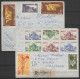 Vietnam - Lot 5 L. De SAIGON Pour Mme Herlant à GAND 1955 (recom., Obl Diamant) - Musicals