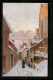 Künstler-AK Riga, Lärmstrasse Im Winter 1918  - Letland