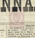 83 VAR  Journal Sentinelle Toulonnaise Du 24/01/1870 Timbre De 2 C Violet Dentelé Journal Obl Typo Journal Complet SUP - Kranten