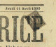 17 CHARENTE Journal Saint Jean D'Angély Du 11/04/1895 (bonne Date) N°83 (def) Obl Typo Journal Complet TTB - Journaux