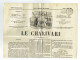 75 PARIS Journal LA CHARIVARI Du 08/03/1864  Droit Fiscal De Timbre De 6 C SEINE Journal Complet TTB - Journaux