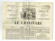 75 PARIS Journal LA CHARIVARI Du 08/03/1864  Droit Fiscal De Timbre De 6 C SEINE Journal Complet TTB - Newspapers