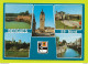 59 BERGUES En 5 Vues Et Blason Péniches Cheval Port De Cassel Tours Abbaye St Winoc Canal De La Colme VOIR DOS - Bergues