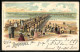 Lithographie Norderney, Strandpartie Mit Seesteg  - Norderney