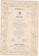 Ancien Menu / 1874 / LESUEUR & COIGNON Restaurateurs à Clermont (Oise) - Menükarten