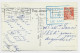 GANDON 12FR ORANGE CARTE PAQUEBOT ILE DE FRANCE RECTANGLE TURQUOISE VISITE LE HAVRE 1952 - Poste Maritime