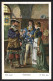 Künstler-AK Sign. Wilh. Hauff: Lichtenstein, Herzog Ulrich Mit Ritter Vom Lichtenstein, Sage  - Contes, Fables & Légendes
