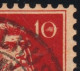 Schweiz Tellbrust SBK#126II Abart Heller Fleck In O Von 10 Gestempelt - Used Stamps