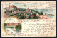 Lithographie Kiel, Marine-Akademie, Schloss, Seegarten Und Hafen  - Kiel