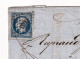 Lettre 1855 Saint Étienne Bérard Raynaud Marchand De Charbon Lyon Timbre Napoléon III Non Dentelé Avec Voisin - 1853-1860 Napoléon III