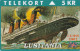 Denmark, KP 124, Lusitania, Steamship, Mint, Only 2000 Issued, Flag, 2 Scans. - Denmark