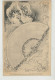 Illustrateur GASTON NOURY - Jolie Carte ART NOUVEAU Portrait Femme Avec éventail (Prop. Grande Roue De Paris) - Sonstige & Ohne Zuordnung