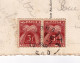 Carte Postale 1948 CHINY Belgique  Paire De Timbres Taxe France - Brieven En Documenten