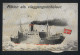 Mechanische-AK Kriegsschiff Mit Kann Unter Verschiedenen Flaggen Segeln, Drehmechanik  - A Systèmes
