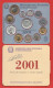 ITALIA Repubblica Serie 2001 Giuseppe  Verdi 500 + 1000 Lire Silver UNC Italy Italie Set Musicien Et Compositeur - Jahressets & Polierte Platten