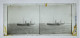 Collection De 9 Photographies Stéréo Sur Verre De Navires à Vapeur Et De Navires De Guerre. France C. 1900 8,5 X 17,5 Cm - Boats