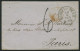 HAMBURG - GRENZÜBERGANGSSTEMPEL 1855, 6, L1 Und K1 HAMBURG TH. & T. Auf Kleinem Brief Nach Paris, Roter Tour-Stempel, Pr - Préphilatélie