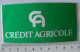 CREDIT AGRICOLE : LOT DE 2 AUTOCOLLANTS - Stickers
