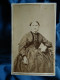 Photo CDV Brasier & Lettarte  Brooklyn  Femme âgée Assise (Pauline Decomps Née Pernot En 1826)  CA 1865-70 - L436 - Alte (vor 1900)