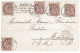 Lot De 5 CPA Avec Affranchissements Différents Avec 1c Et 2c Blanc  1903-1905 - 1900-29 Blanc