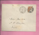 ENVELOPPE Avec Timbre Coupe En Deux 15c Taxe Pour Impot De Guerre 1917 RARE - 1877-1920: Semi Modern Period