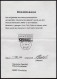 Deutschland Bund ATM 1.1 Hv Weißer Gummi / Spätverwendung 1997 / Satz TS7 Voll-O 1.8.97 Bensheim + Bestätigung - Machine Labels [ATM]
