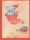 Neujahr Weihnachten KANINCHEN Vintage Ansichtskarte Postkarte CPSM #PAV046.A - Nouvel An