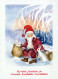 PAPÁ NOEL Feliz Año Navidad GNOMO Vintage Tarjeta Postal CPSM #PBL584.A - Santa Claus