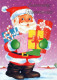 PAPÁ NOEL Feliz Año Navidad Vintage Tarjeta Postal CPSM #PBL029.A - Santa Claus