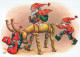 BABBO NATALE Buon Anno Natale GNOME Vintage Cartolina CPSM #PBA708.A - Santa Claus