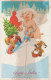 BABBO NATALE Buon Anno Natale GNOME Vintage Cartolina CPSMPF #PKD862.A - Santa Claus