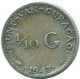 1/10 GULDEN 1947 CURACAO NEERLANDÉS NETHERLANDS PLATA #NL11843.3.E.A - Curaçao