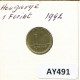 1 FORINT 1992 HUNGRÍA HUNGARY Moneda #AY491.E.A - Hungary