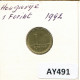 1 FORINT 1992 HUNGRÍA HUNGARY Moneda #AY491.E.A - Hongrie