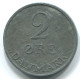 2 ORE 1961 DENMARK Coin #WW1026.U.A - Danemark