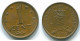 1 CENT 1974 ANTILLAS NEERLANDESAS Bronze Colonial Moneda #S10667.E.A - Nederlandse Antillen