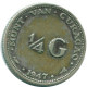 1/4 GULDEN 1947 CURACAO NIEDERLANDE SILBER Koloniale Münze #NL10809.4.D.A - Curaçao